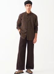 Circle Appliqué Patch Shirt