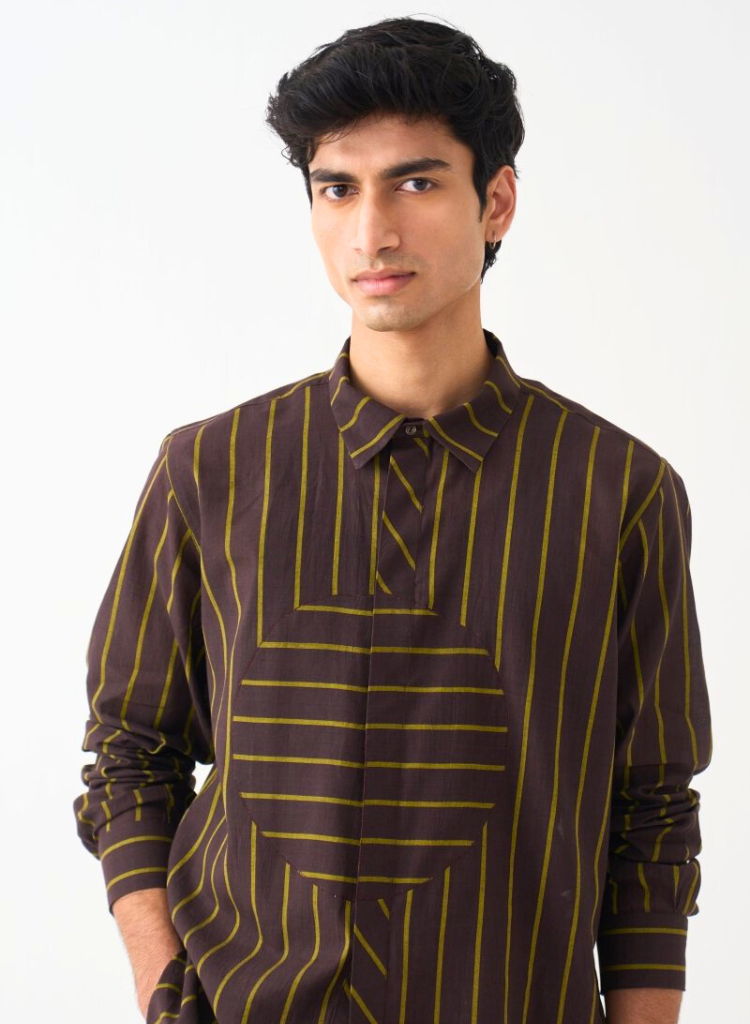 Circle Appliqué Patch Shirt