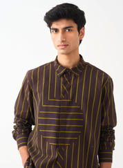 Circle Appliqué Patch Shirt
