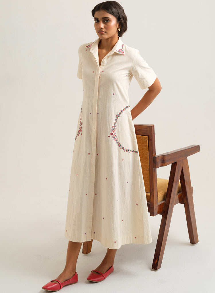 Circle Embroidered Dress