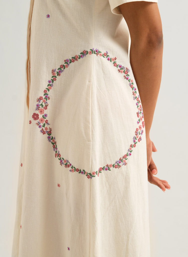 Circle Embroidered Dress
