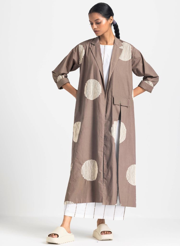 Circle Wave Embroidered Jacket