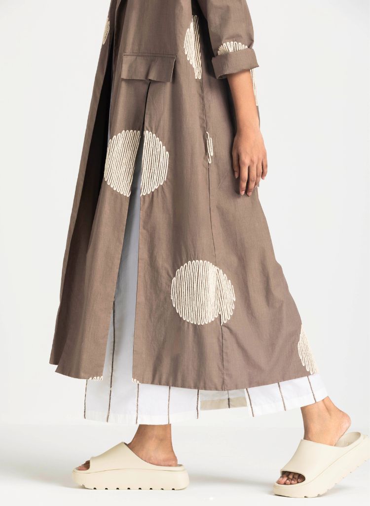 Circle Wave Embroidered Jacket