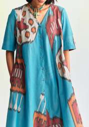 Clay Bias Button Dress
