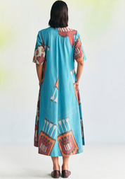 Clay Bias Button Dress