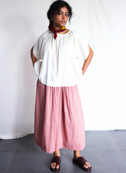 Cloud Dancer Gathered Blouse