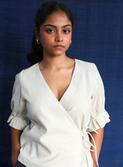 Cloud Dancer Wrap Top