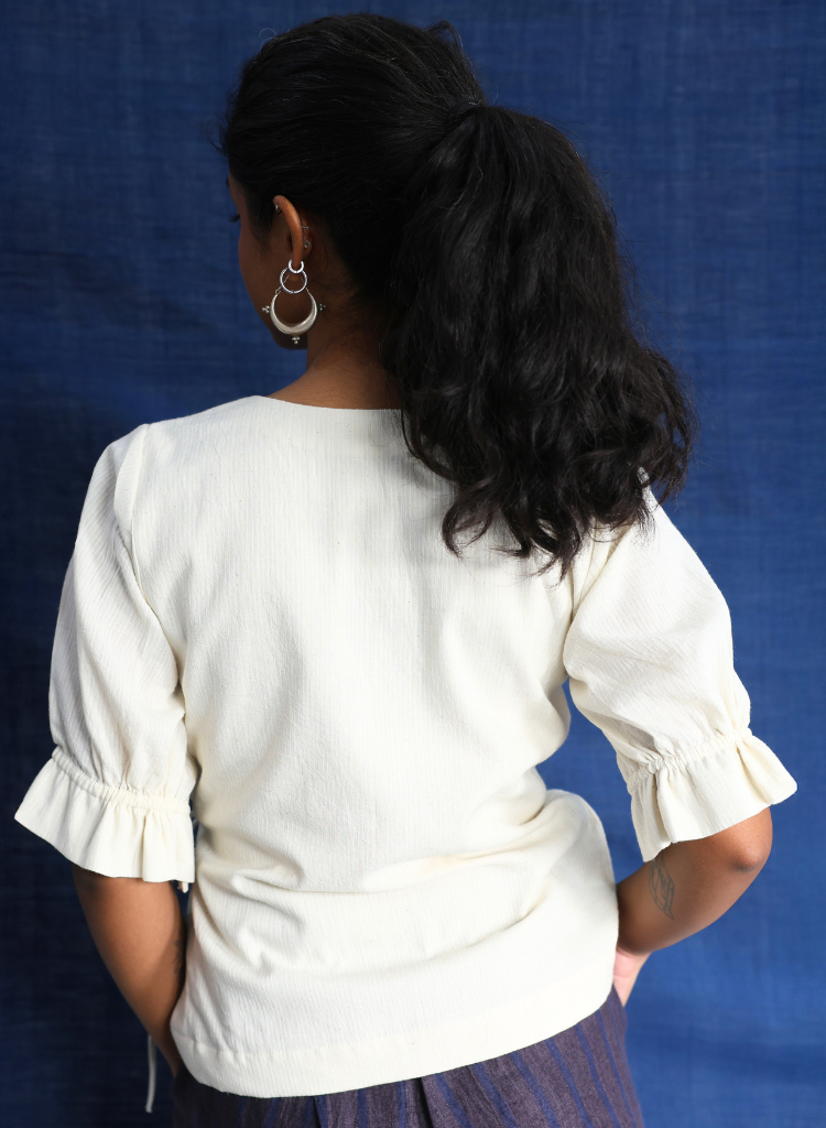 Cloud Dancer Wrap Top