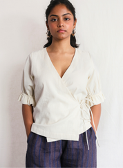 Cloud Dancer Wrap Top