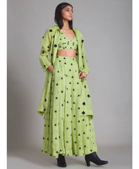 Club Cover Lehenga Set - XS / Light Green