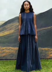 Cobalt Pintucks Top Set