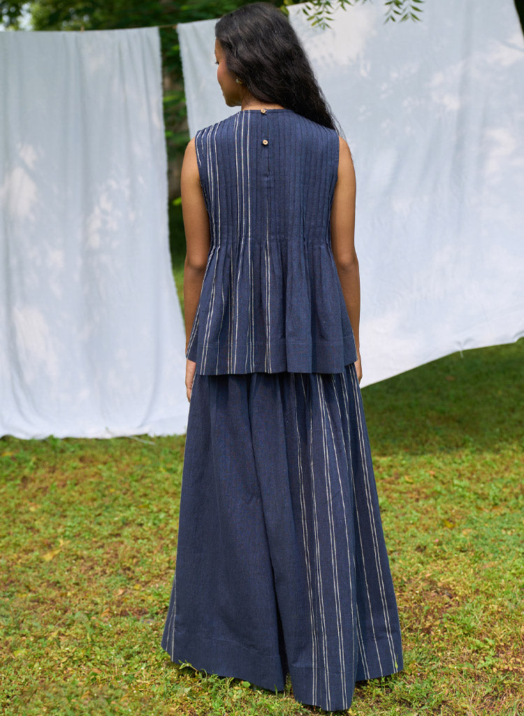 Cobalt Pintucks Top Set