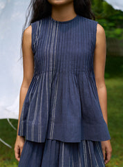 Cobalt Pintucks Top Set