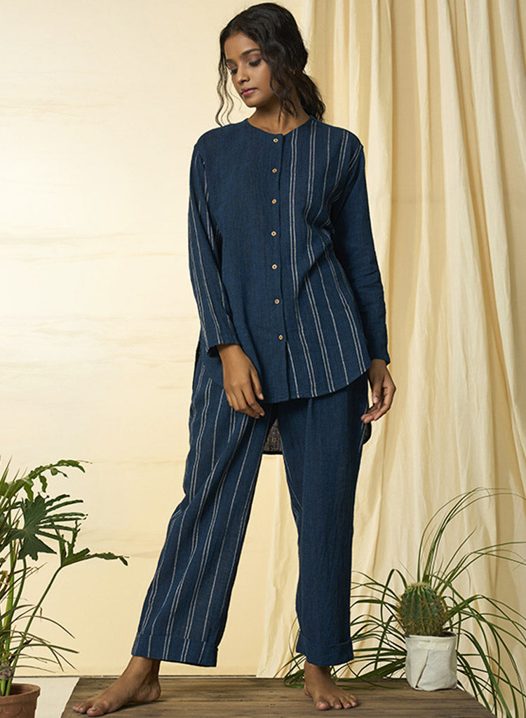 Cobalt Round Shirt Set