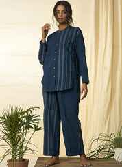 Cobalt Round Shirt Set