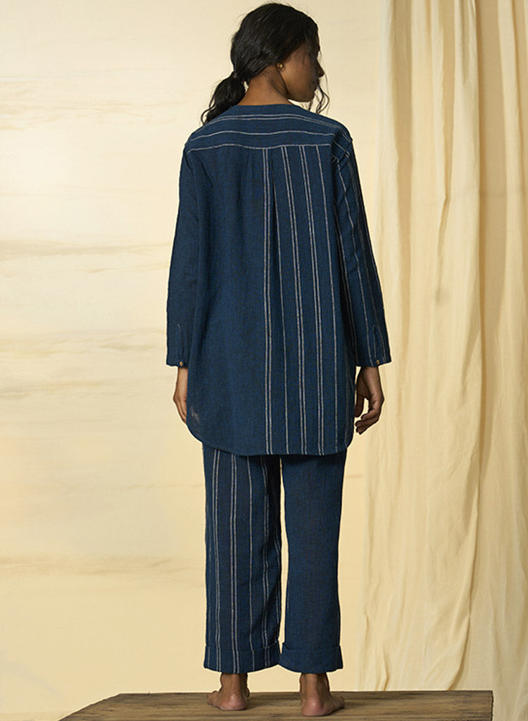 Cobalt Round Shirt Set