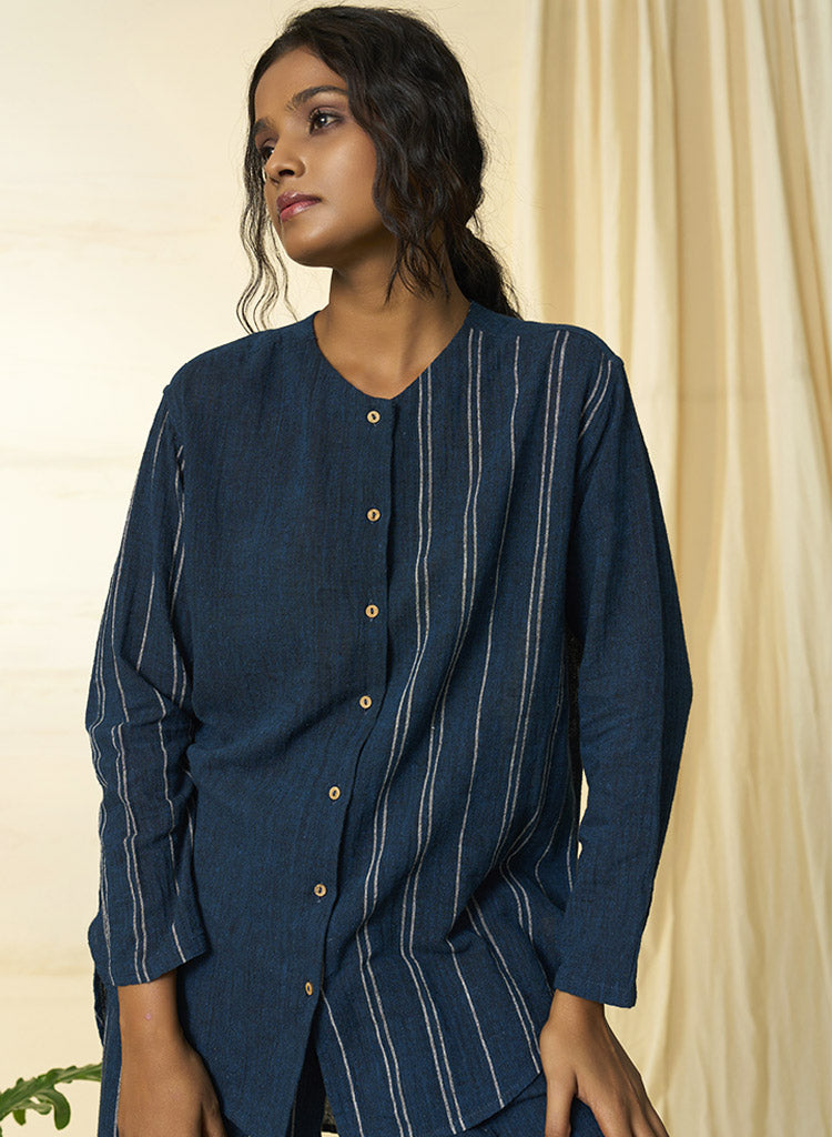 Cobalt Round Shirt Set