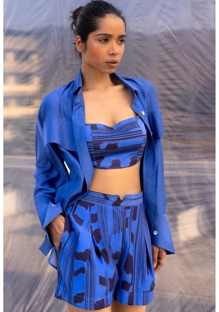 Cobalt Scribble Shorts