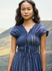 Cobalt Tie Up Dress