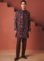 Coffee Chintz Long Jacket