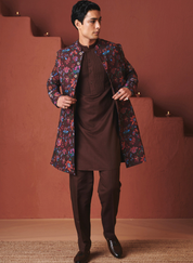 Coffee Chintz Long Jacket