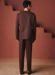 Coffee Pleated Tapered Pants