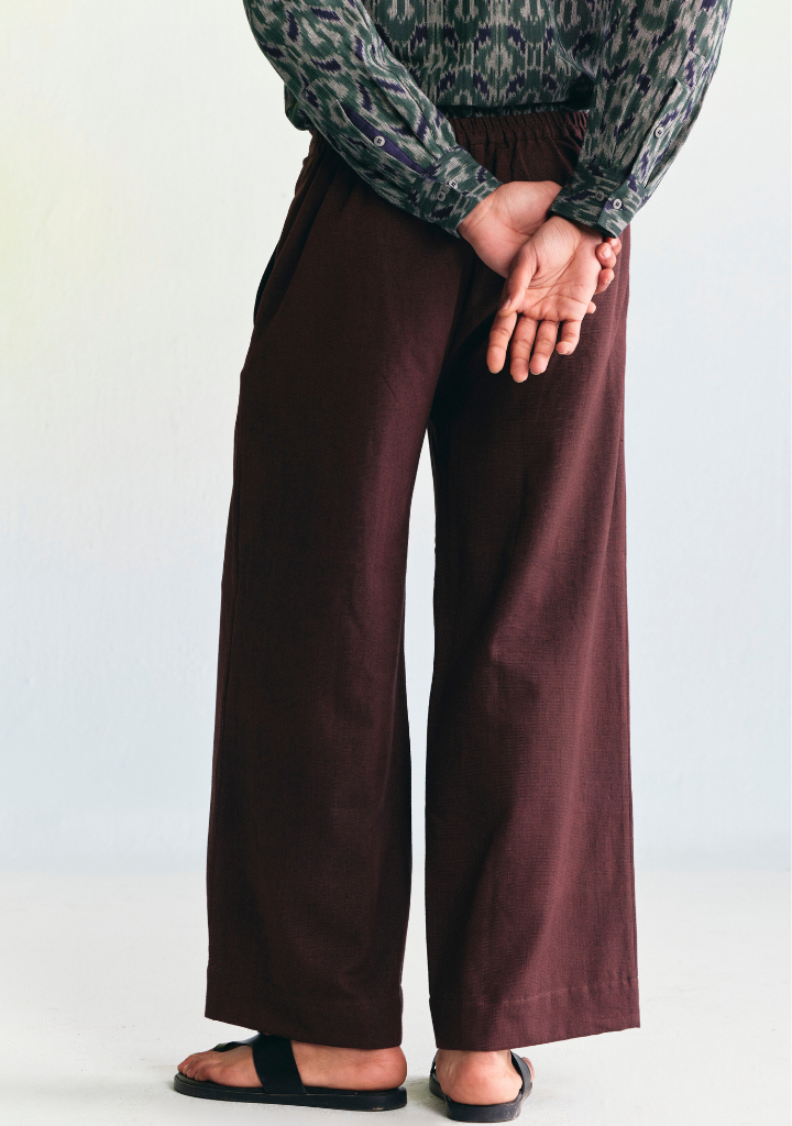 Coffee Wide Leg Trousers
