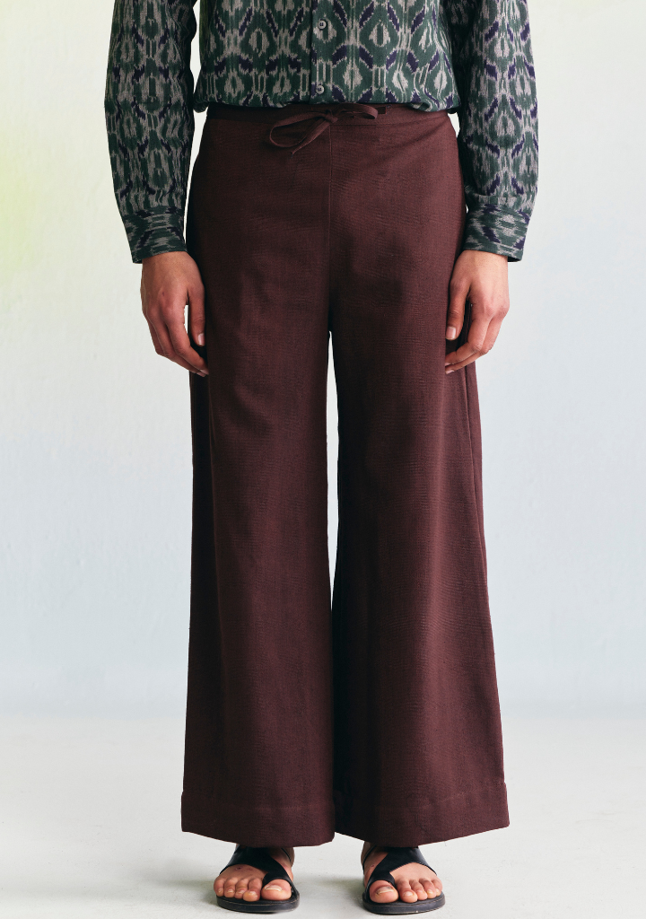 Coffee Wide Leg Trousers