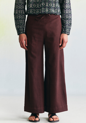 Coffee Wide Leg Trousers