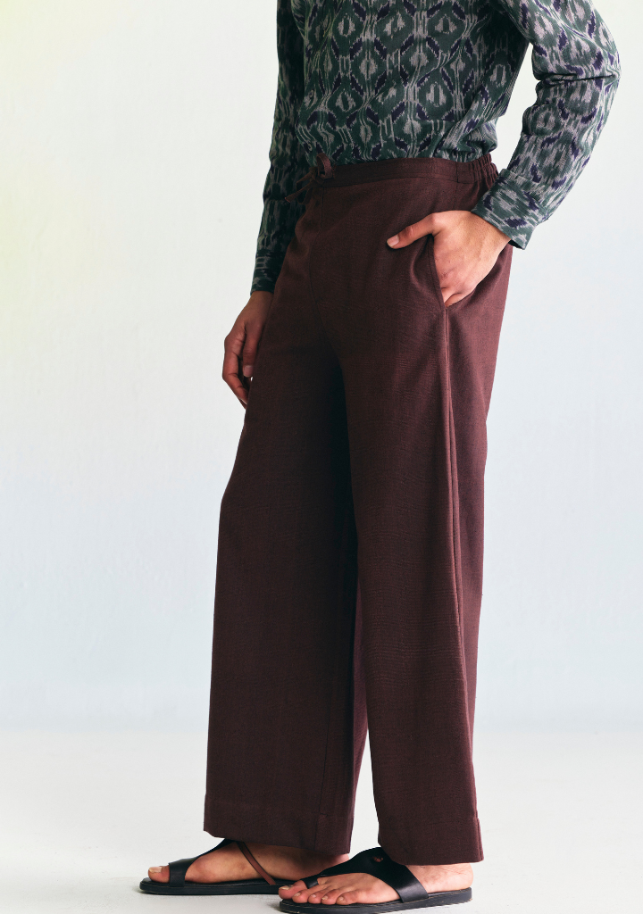 Coffee Wide Leg Trousers