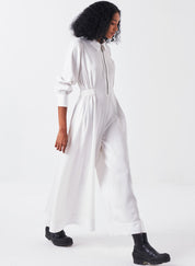 Collared Elastic Waist Jumpsuit