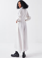 Collared Elastic Waist Jumpsuit