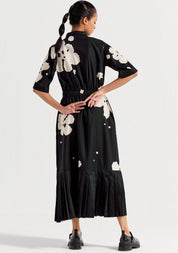 Collared Side Elastic Dress