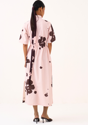 Collared Side Elastic Dress