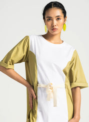 Contrast Panel Dress