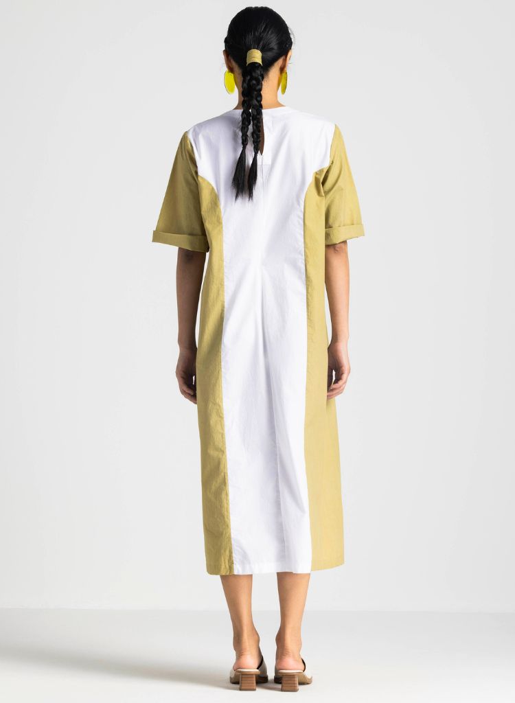 Contrast Panel Dress