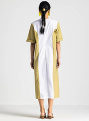 Contrast Panel Dress