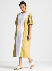 Contrast Panel Dress