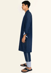 Constrast Placket Shirt Set