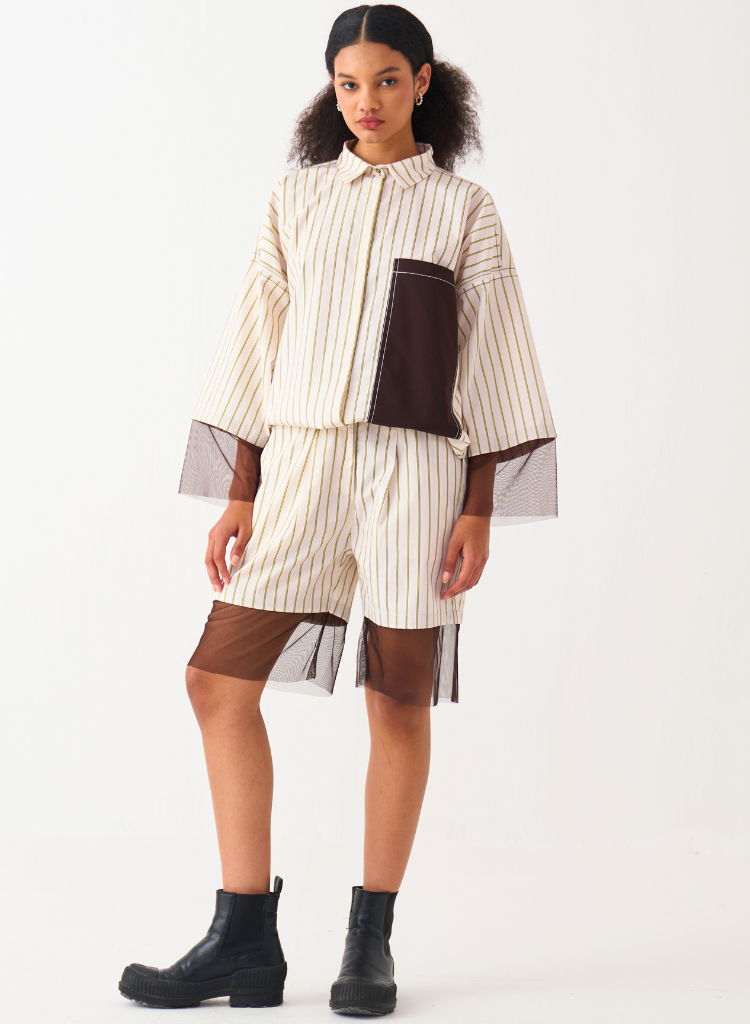 Contrast Detail Shirt