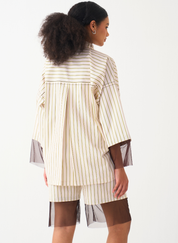 Contrast Detail Shirt Set