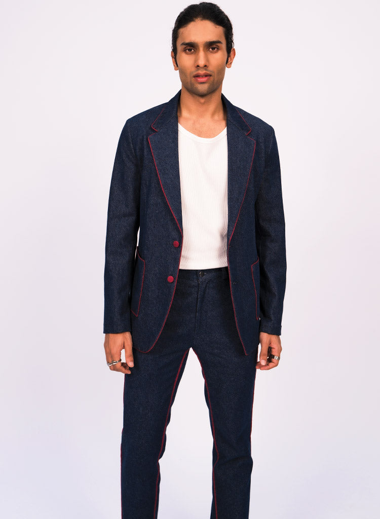 Contrast Piping Jacket