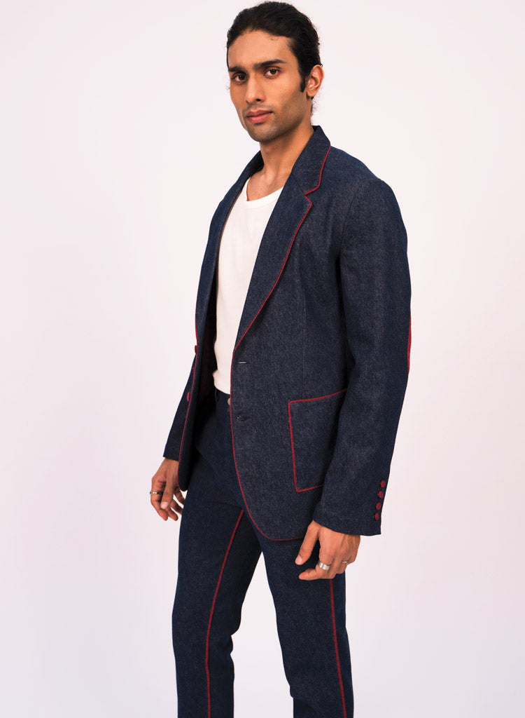 Contrast Piping Jacket
