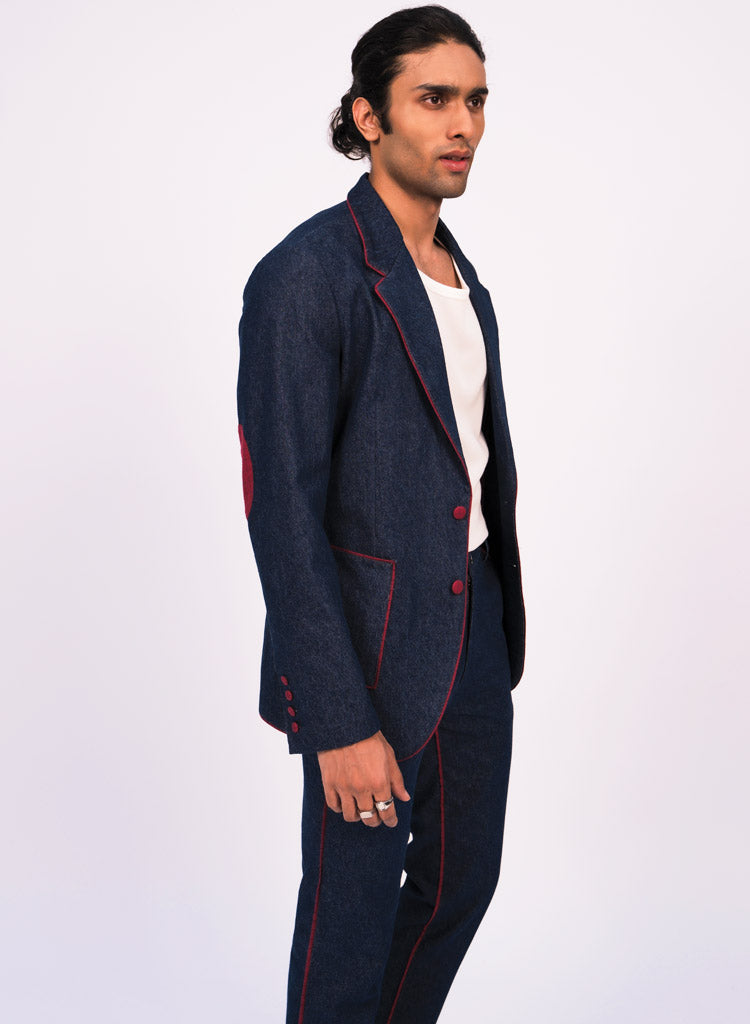 Contrast Piping Jacket