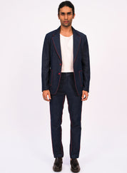 Contrast Piping Pants