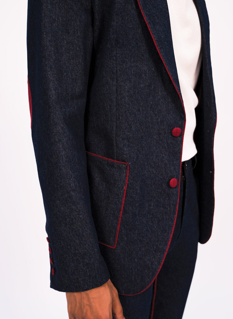 Contrast Piping Jacket