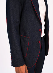 Contrast Piping Jacket
