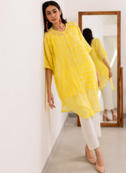 Yellow Bandhej Tunic