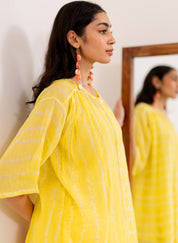 Yellow Bandhej Tunic
