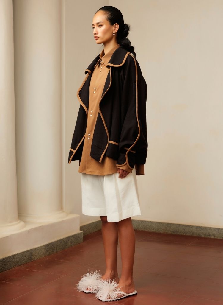 Brown Collar Drill Shirt